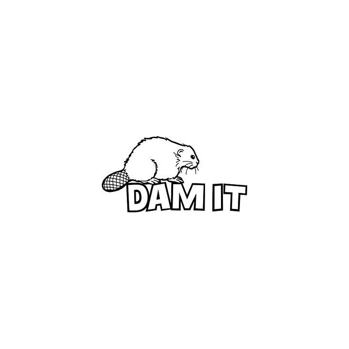Beaver Decal Sticker V19 - DecalsHouse
