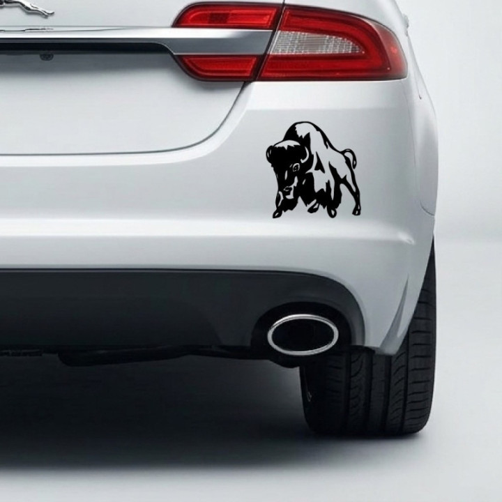 Buffalo Silhouette Stickers V54 – Wildlife Bison Vinyl Decals (2-Pack)