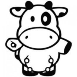 Cute Cow Stickers – Cartoon Baby Cow Decals (2-Pack)