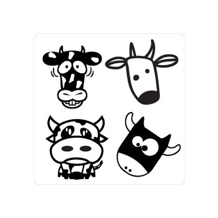Funny Cow Stickers – Cartoon Cattle Farm Decals (2-Pack)