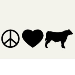 Peace Love Cattle Stickers – Cow Farm Decals (2-Pack)
