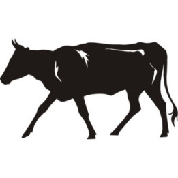 Cow Silhouette Stickers – Walking Cattle Decals (2-Pack)