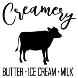 Creamery Cow Stickers – Farmhouse Kitchen Decals (2-Pack)