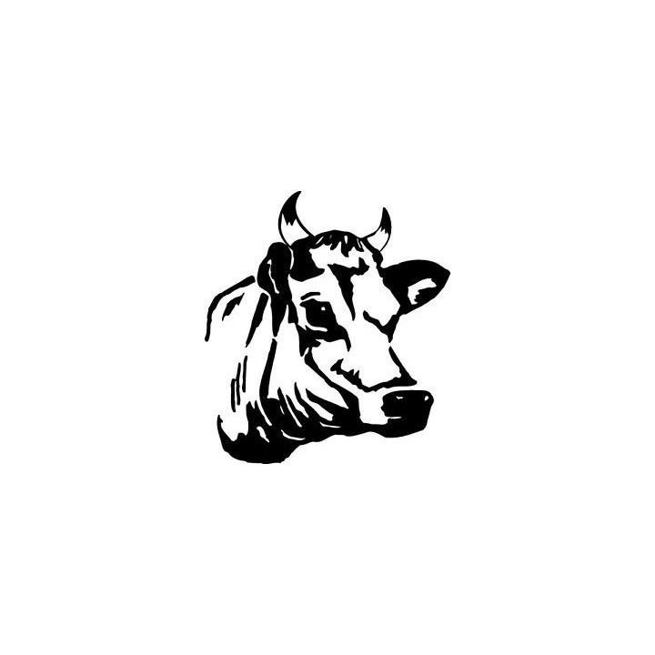 Cow Head Stickers – Farm Cattle Decals (2-Pack)