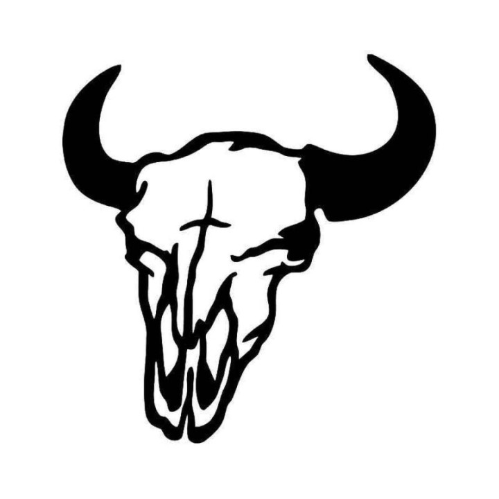 Cow Skull Stickers – Bull Skull Western Decals (2-Pack)