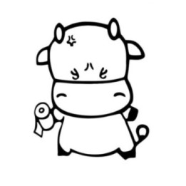 Cute Cow Stickers – Kawaii Cartoon Cattle Decals (2-Pack)