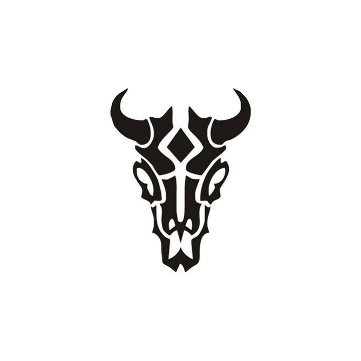 Bull Skull Stickers – Longhorn Western Tribal Decals (2-Pack)
