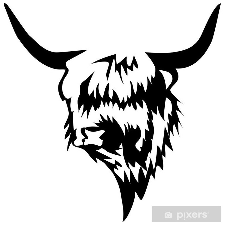 Highland Cow Stickers – Scottish Cattle Decals (2-Pack)