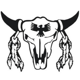 Bull Skull Native American Stickers – Longhorn Decals (2-Pack)