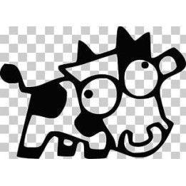 Funny Cow Face Stickers – Cartoon Glasses Decals (2-Pack)