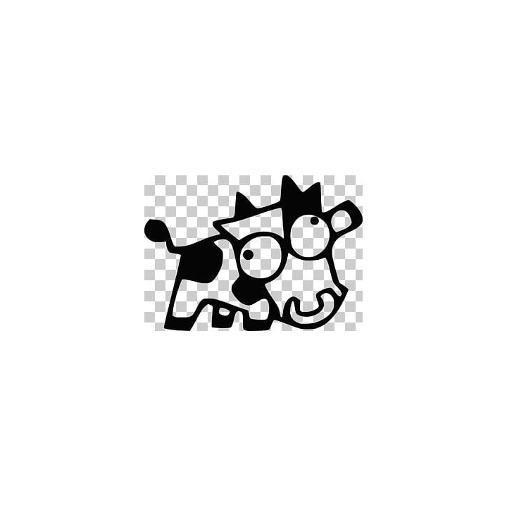 Funny Cow Face Stickers – Cartoon Glasses Decals (2-Pack)