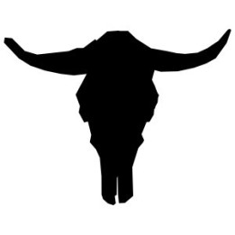 Longhorn Skull Stickers – Western Cow Skull Decals (2-Pack)