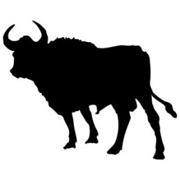 Bull Silhouette Stickers – Cattle Farm Decals (2-Pack)