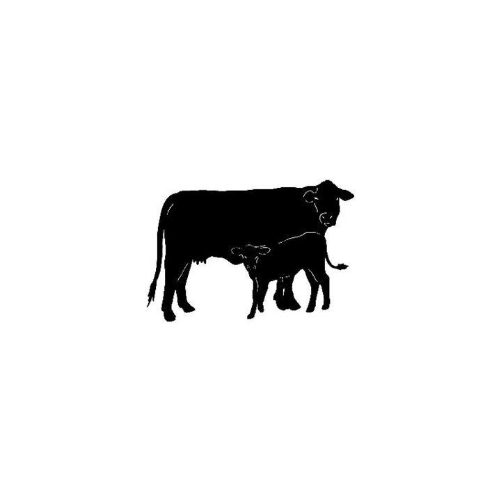Cow & Calf Stickers – Cattle Silhouette Decals (2-Pack)