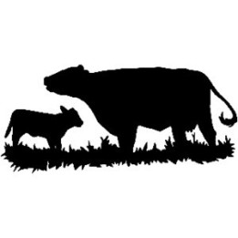 Cow & Calf Stickers – Cattle Silhouette Decals (2-Pack)