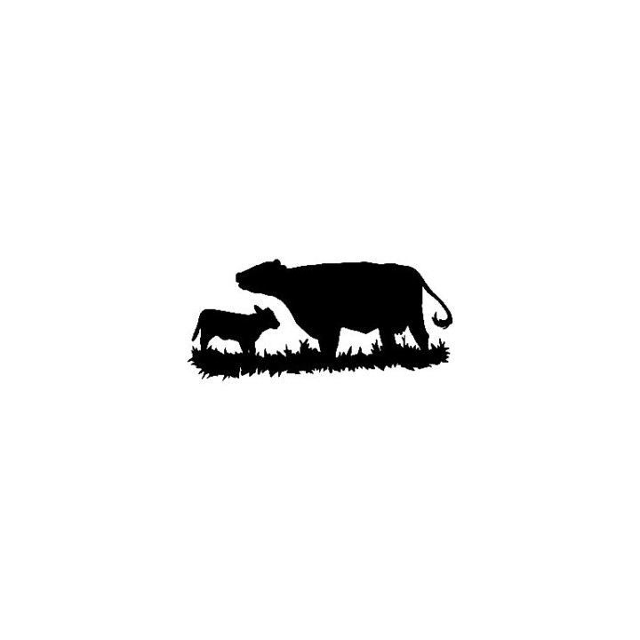 Cow & Calf Stickers – Cattle Silhouette Decals (2-Pack)