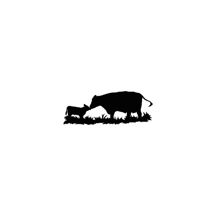 Cow and Calf Stickers – Cattle Silhouette Decals (2-Pack)