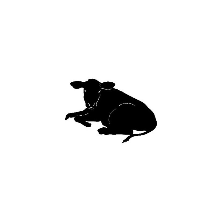 Calf Silhouette Stickers – Farm Cattle Decals (2-Pack)