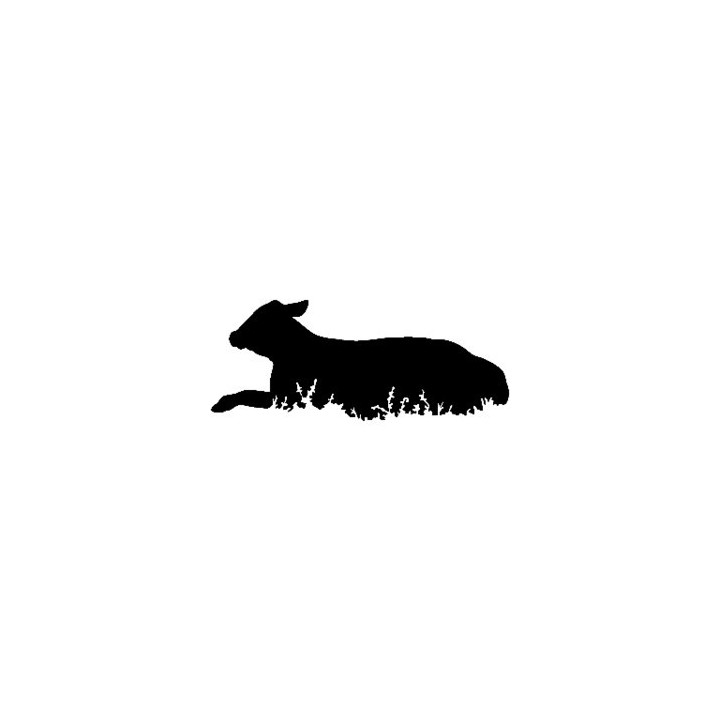 Cow Calf Lying Down Stickers – Farm Cattle Decals (2-Pack)
