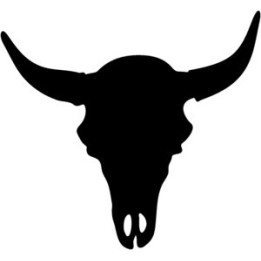 Longhorn Bull Skull Stickers – Western Cow Skull Decals (2-Pack)