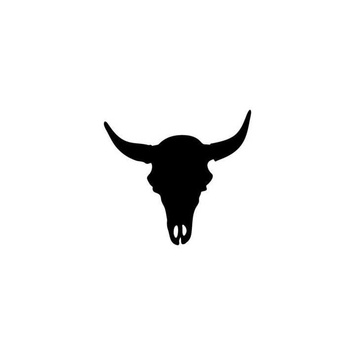 Longhorn Bull Skull Stickers – Western Cow Skull Decals (2-Pack)
