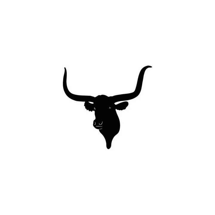 Longhorn Cattle Stickers – Bull Head Silhouette Decals (2-Pack)