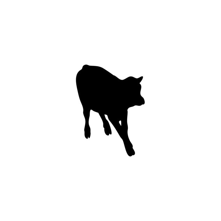 Calf Silhouette Stickers – Baby Cow Farm Decals (2-Pack)