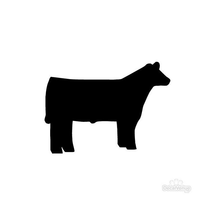 Cow Silhouette Stickers – Beef Cattle Farm Decals (2-Pack)