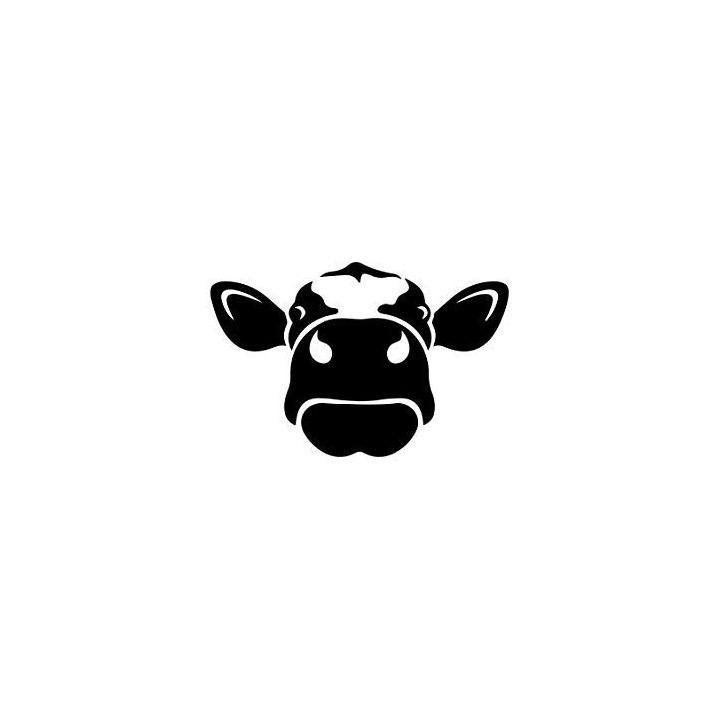 Cow Face Stickers – Bull Head Farm Animal Decals (2-Pack)
