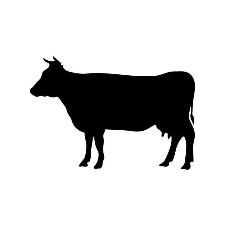 Cow Silhouette Stickers – Cattle Farm Decals (2-Pack)