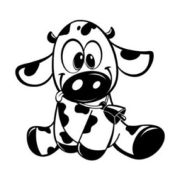 Cute Cartoon Cow Stickers – Baby Calf Farm Decals (2-Pack)
