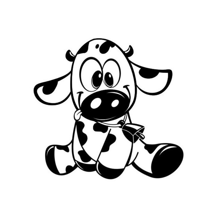 Cute Cartoon Cow Stickers – Baby Calf Farm Decals (2-Pack)