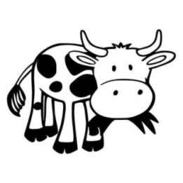 Cartoon Cow Stickers – Farm Animal Dairy Decals (2-Pack)