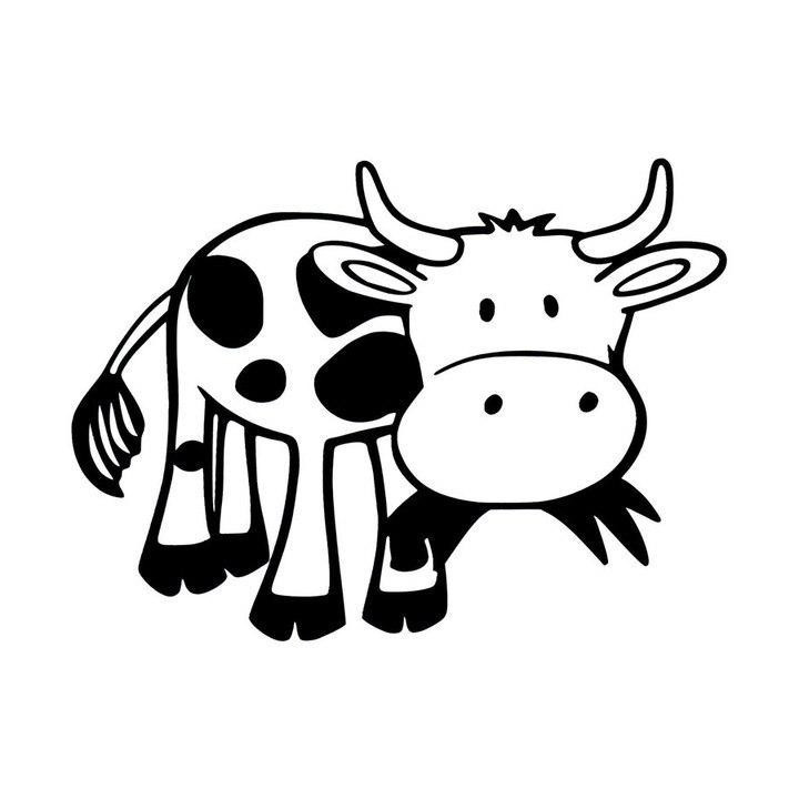 Cartoon Cow Stickers – Farm Animal Dairy Decals (2-Pack)