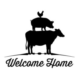 Welcome Home Farm Animal Stickers – Cow Pig Chicken (2-Pack)