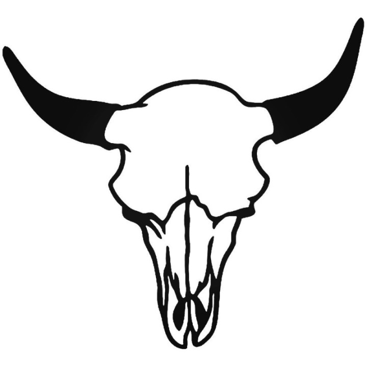 Cow Skull Stickers – Longhorn Western Decals (2-Pack)