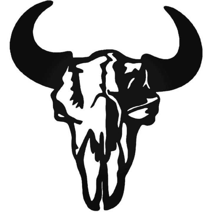 Bull Skull Stickers – Longhorn Western Decals (2-Pack)