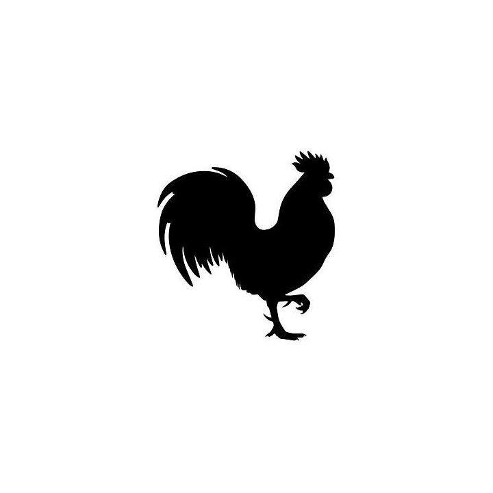 Rooster Chicken Stickers – Cockerel Silhouette Decals (2-Pack)