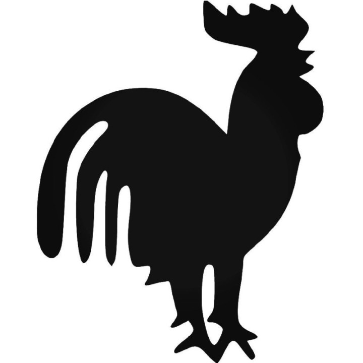 Rooster Chicken Stickers – Cockerel Silhouette Decals (2-Pack)