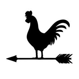Rooster Weather Vane Stickers – Cockerel Decals (2-Pack)