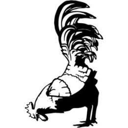 Rooster Stickers – Cockerel Silhouette Farm Decals (2-Pack)