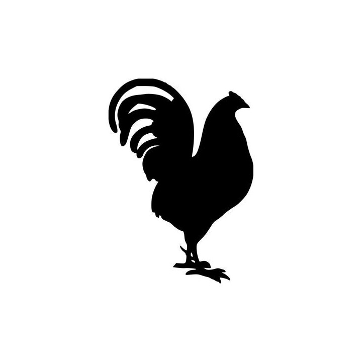 Rooster Chicken Stickers – Cockerel Silhouette Decals (2-Pack)