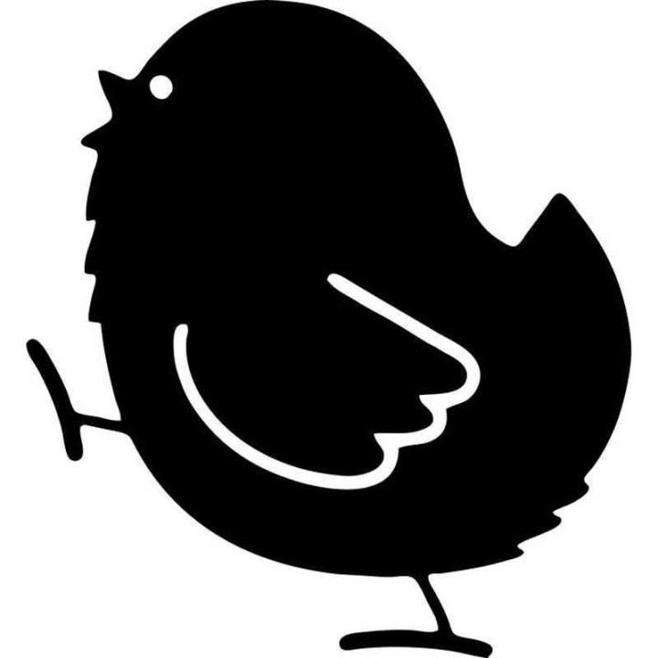Chicken Silhouette Stickers – Hen Chick Decals (2-Pack)