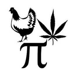 Chicken Pi Weed Stickers – Funny Pun Decals (2-Pack)