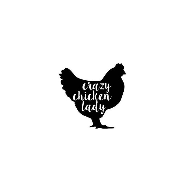 Crazy Chicken Lady Stickers – Hen Decals (2-Pack)