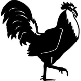 Rooster Cockerel Stickers – Farmyard Silhouette (2-Pack)