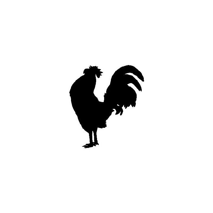 Rooster Silhouette Stickers – Cockerel Chicken Decals (2-Pack)