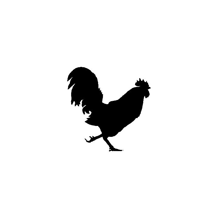 Rooster Chicken Stickers – Cockerel Silhouette Decals (2-Pack)