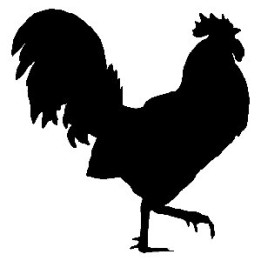 Rooster Chicken Stickers – Cockerel Silhouette Decals (2-Pack)