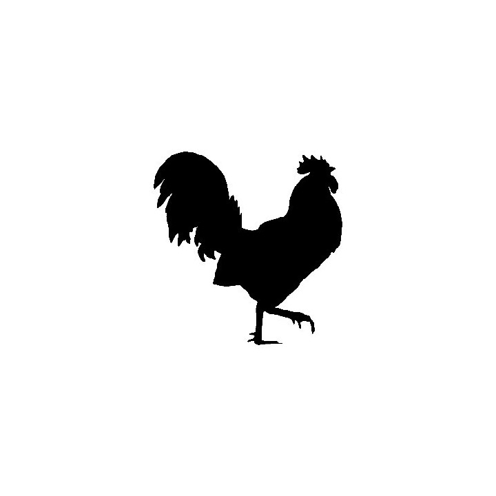 Rooster Chicken Stickers – Cockerel Silhouette Decals (2-Pack)